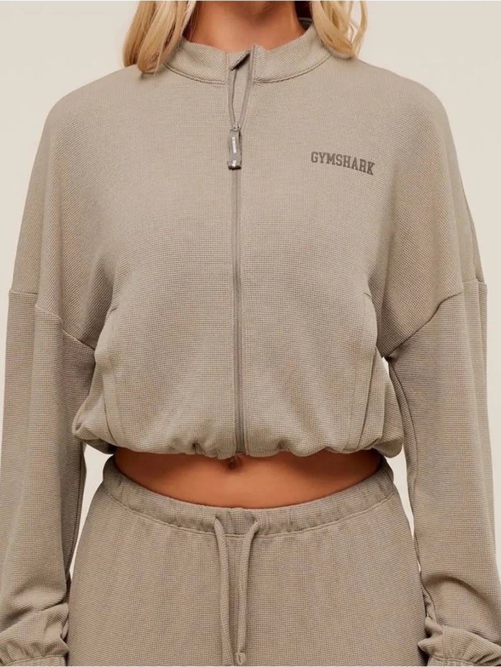 Gymshark Waffle Midi Zip Up